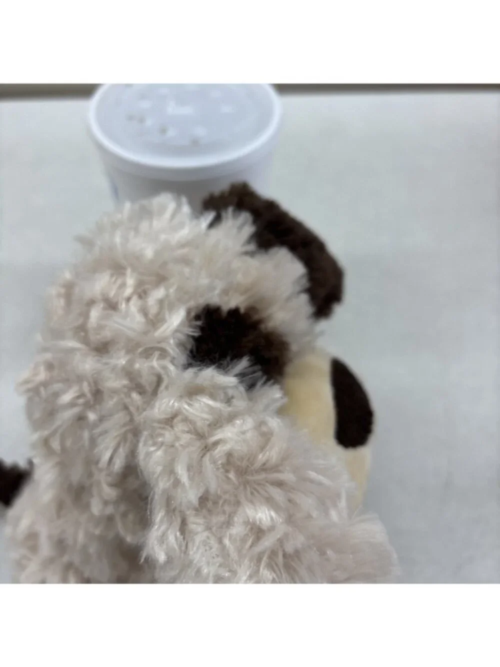 White & Brown Dog Plush Stuffed Animal Puppy Floppy Ears Soft Toy